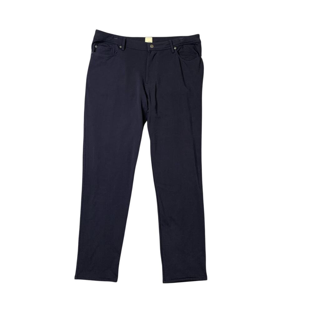 Swet Tailor Pants Mens 38 Navy High Rise Commuter Slim Straight 5 Pocket Chino